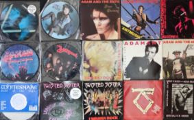 7 inch picture discs of Whitesnake, Saxon, Gary Moore etc and 7 inch singles of Adam Ant,