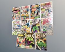 20th century Marvel Comics The Incredible Hulk issues 99, 105, 107, 133, 134,