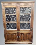 An Old Charm oak double glazed bookcase CONDITION REPORT: measurements : height 137