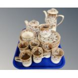 A tray of twenty two piece Fosters pottery tea service
