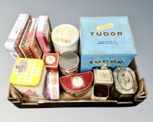A vintage metal Tudor crips tin,