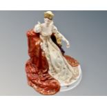 A Coalport china figure : Empress Josephine of France 1763 - 1814, modelled by Martin Evans,