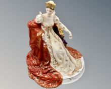 A Coalport china figure : Empress Josephine of France 1763 - 1814, modelled by Martin Evans,