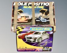 A Scalextric road rivals X1 box set together with Pole position Scalextric set (Af)