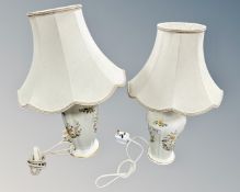 A pair of Aynsley Cottage Garden table lamps