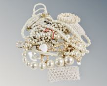 A bag of costume pearls