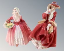 Two Royal Doulton figures - Top o' the Hill HN1834 and Janet HN 1537