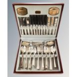 A Viners silver plated canteen of cutlery, Harley Elegance pattern.