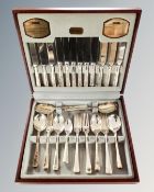 A Viners silver plated canteen of cutlery, Harley Elegance pattern.