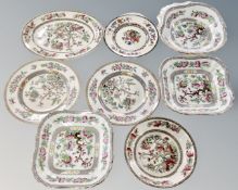 Eight pieces of Spode and Aynsley Indian Tree china.