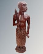 A large African figure of a warrior