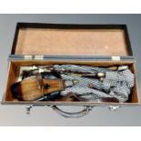 A set of Northumbrian smallpipes by Colin Ross, with chanter and drones, brass fittings,
