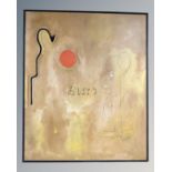 C. Ruttings : Abstract figure in sun, oil on canvas, 55cm by 66cm.