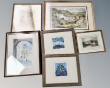 A collection of pictures and prints, Judy Boyes signed colour print of Little Langdale etc.