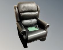 An Oaktree adjustable electric armchair with leads and booklets CONDITION REPORT: