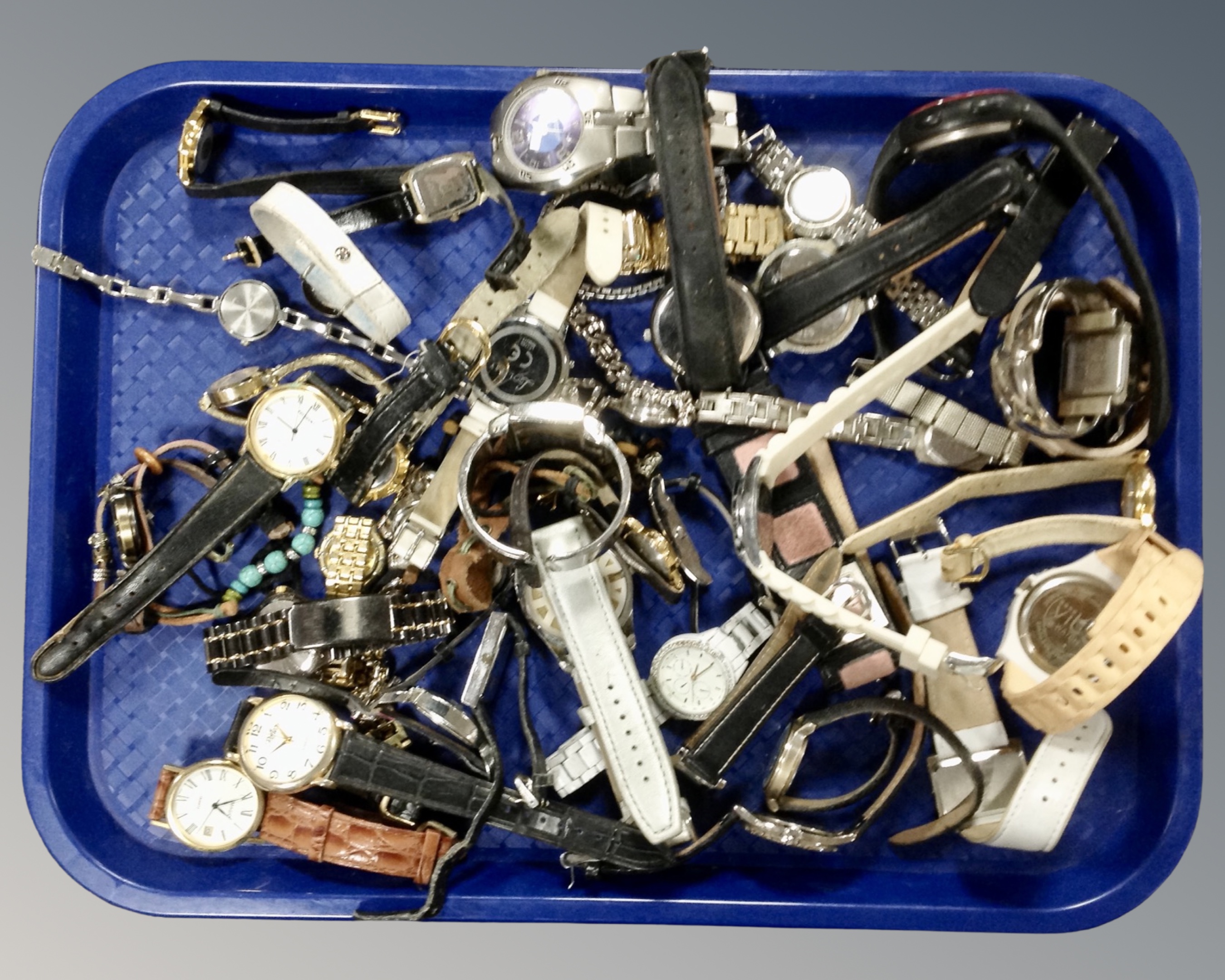 A collection of various wristwatches.