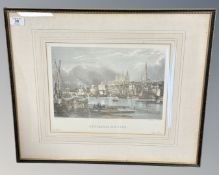 After G Balmer : Newcastle Upon Tyne, limited edition hand coloured engraving, #84 of 500,