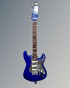 A home-made electric guitar.