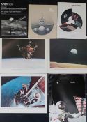 Vintage NASA lithographs (35.5x28 cm's), books, and a children's replica NASA astronaut space suit.