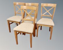 Four reproduction dining chairs
