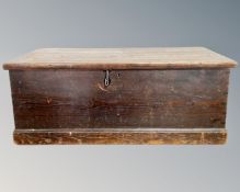 A Victorian oak storage chest