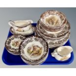 A collection of Royal Worcester Palissy game series dinnerware.