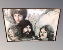 A 20th century print of The Beatles, framed,