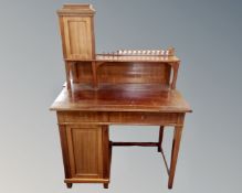 A 19th century inlaid mahogany writing desk,