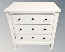 A Continental painted pine four drawer chest (width 69cm)
