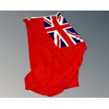 A large British Naval flag.