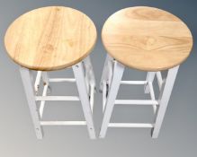 A pair of contemporary bar stools