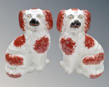 A pair of Victorian Staffordshire spaniels.