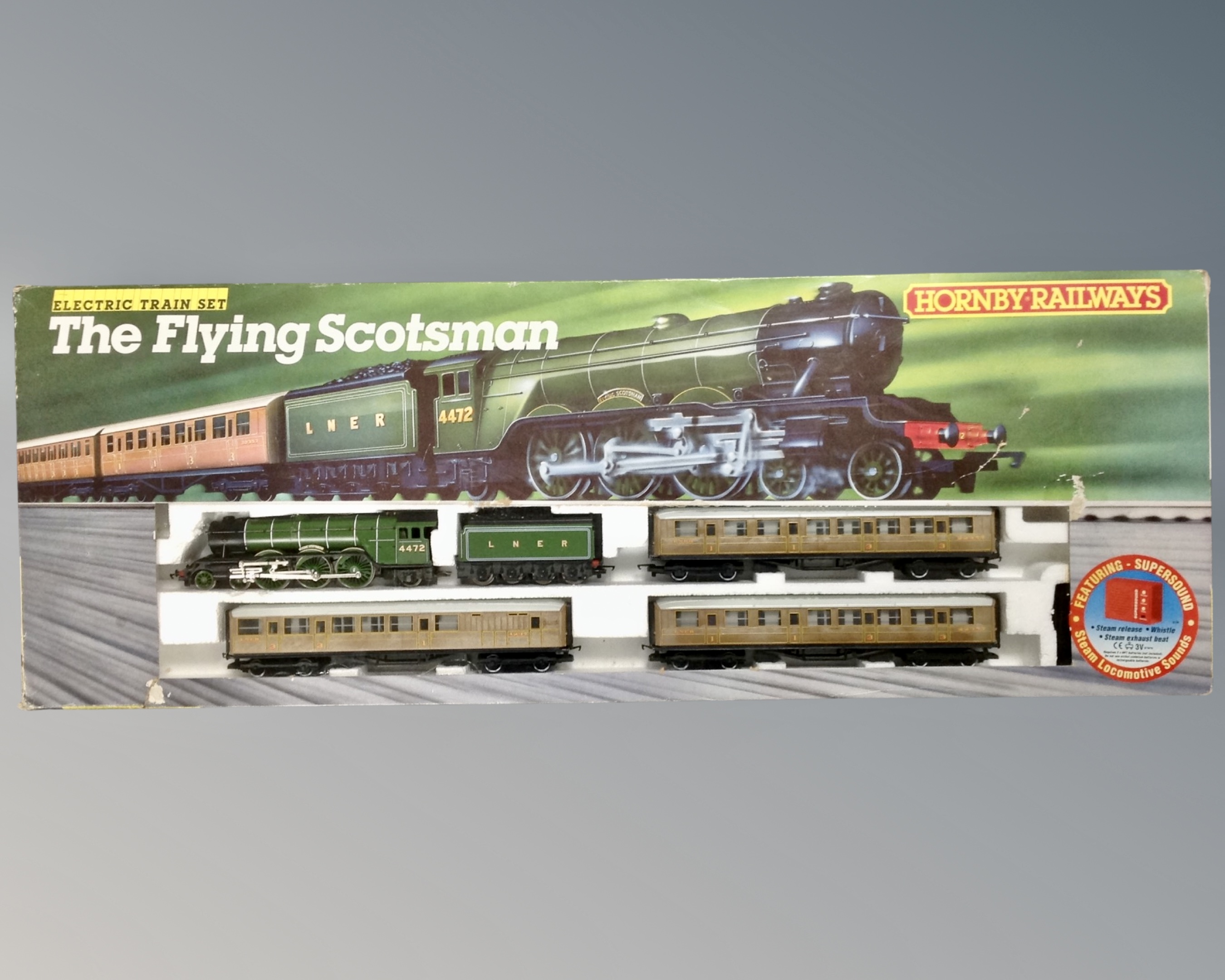 A Hornby The Flying Scotsman electric train set.