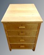 A 20th century four drawer office chest