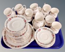 A tray of Paragon Belinda tea china.