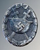 German Third Reich 1939 Wound Badge in silver by Carl Wild (possibly a copy)