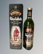A bottle of Glenfiddich pure malt scotch whisky 70cl.