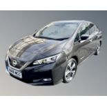 2018 Nissan LEAF 110kW Tekna 40kWh 5dr Auto, Black, 8,297 miles, registration number NA18 WGO,