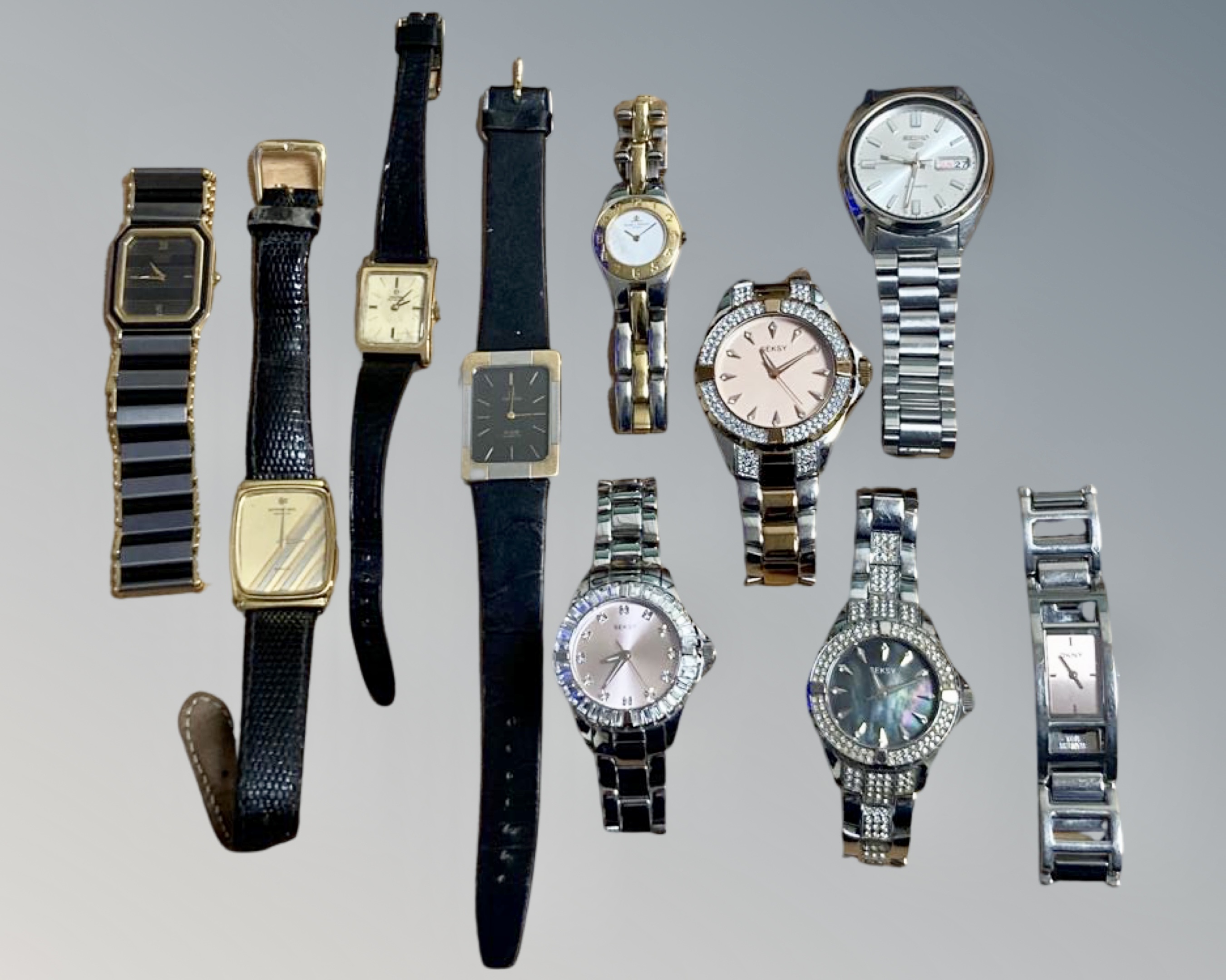 A collection of watches, DKNY, Seiko etc.