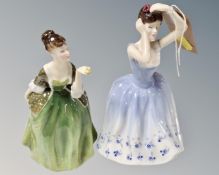 Two Royal Doulton figures ; Sheila,