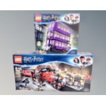 Lego : 75955 Harry Potter Hogwarts Express, together with Lego : 75957 Harry Potter The Knight Bus,