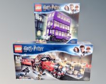 Lego : 75955 Harry Potter Hogwarts Express, together with Lego : 75957 Harry Potter The Knight Bus,