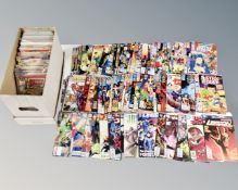 A box of over 200 DC comics to include Justice League Europe, Justice League International,