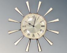 A Metamec Starburst wall clock