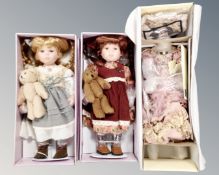 A Palmar Collection limited edition doll with certificate together with two further Leonard