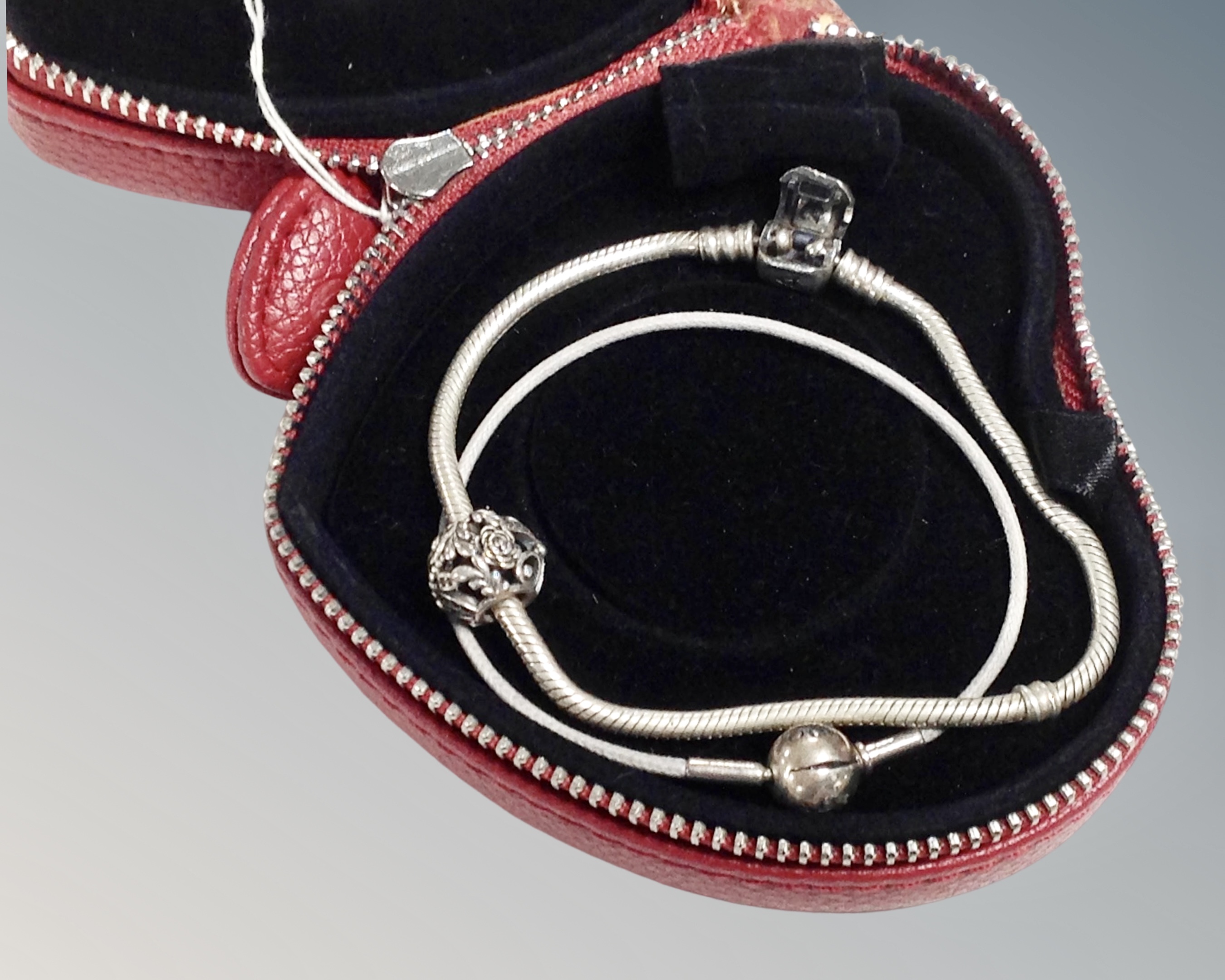 Two sterling silver Pandora bracelets,