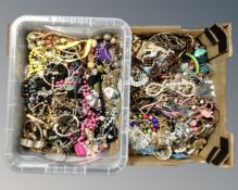 A large amount of costume jewellery