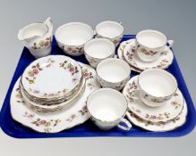 A twenty-one piece Duchess Romance bone china tea service