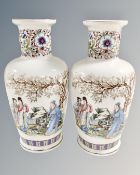 A pair of Chinese porcelain baluster vases.