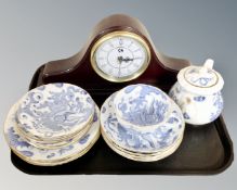 A tray containing 16 pieces of Royal Worcester Dragon pattern tea and dinner china together with a